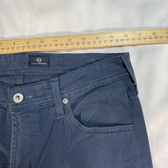 Adriano Goldschmied Pants Men's 32X34 The Protege Straight Leg Navy Blue - Picture 4 of 8